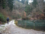 de Grüner See en een waterval
