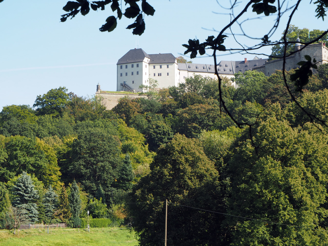 een blik op de Festung Königstein