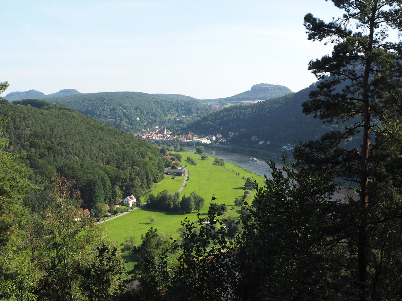 uitzicht over de Elbe vanaf het plateau