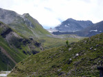de Umbrail Pass, grensovergang Zwiterland Italië